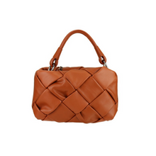 Load image into Gallery viewer, Woven Brown Leather Bag