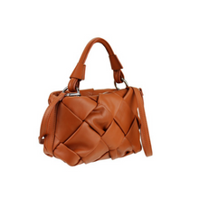 Load image into Gallery viewer, Woven Brown Leather Bag