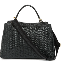 Load image into Gallery viewer, Black Handle Leather Satchel