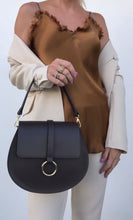 Load image into Gallery viewer, Felicia Round Leather Bag Black