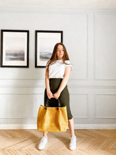 Load image into Gallery viewer, Mustard Tote Handbag