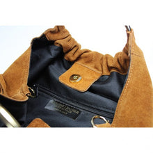 Load image into Gallery viewer, Daniela Suede Bag with Fringe Mustard