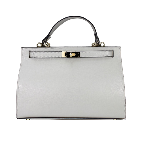 Alice Classy Leather Handbag Grey