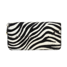 Load image into Gallery viewer, Leather Wallet Zebra
