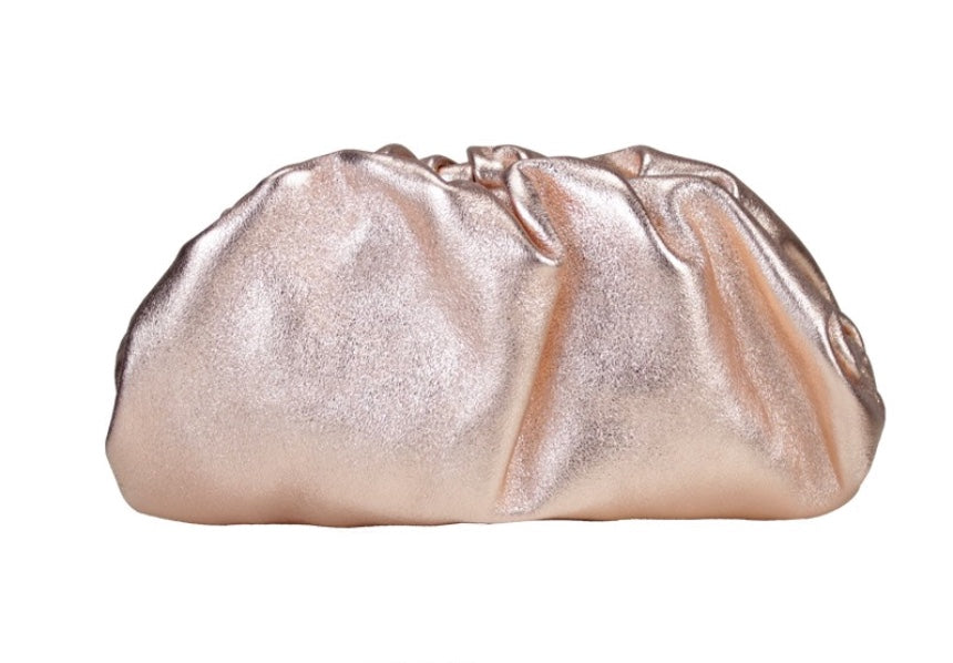 Beatrice Leather Clutch Rose-Gold