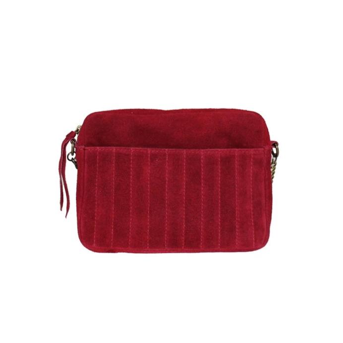 Dark Red Suede Bag